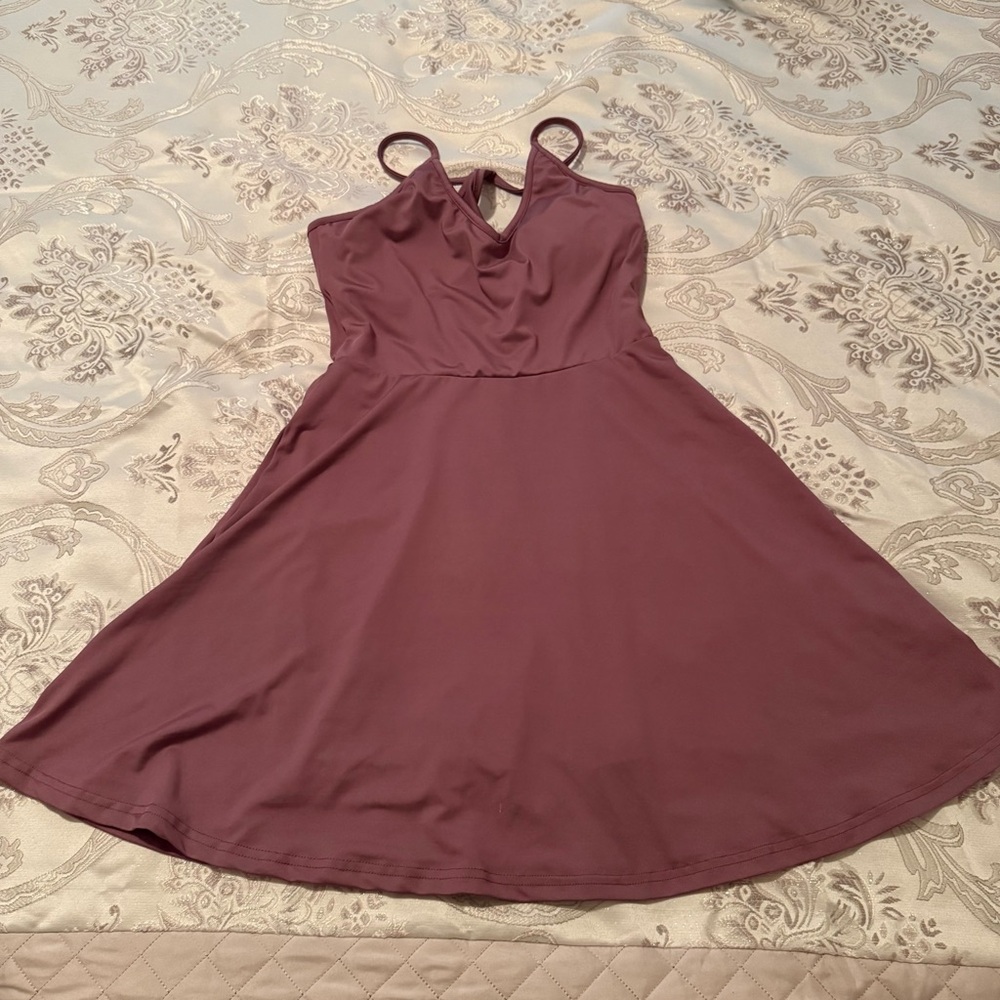 Elegant Mauve Sleeveless Dress